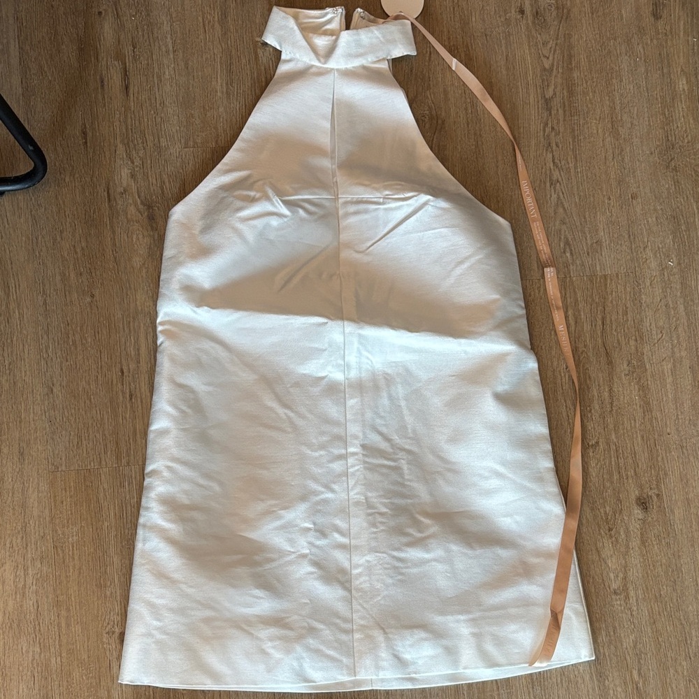 Elegant White Halter Dress